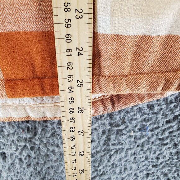Kühl Jacket Womens Small Rust Orange Plaid Sherpa-Lined Flannel Shacket *NWT* - Picture 6 of 10